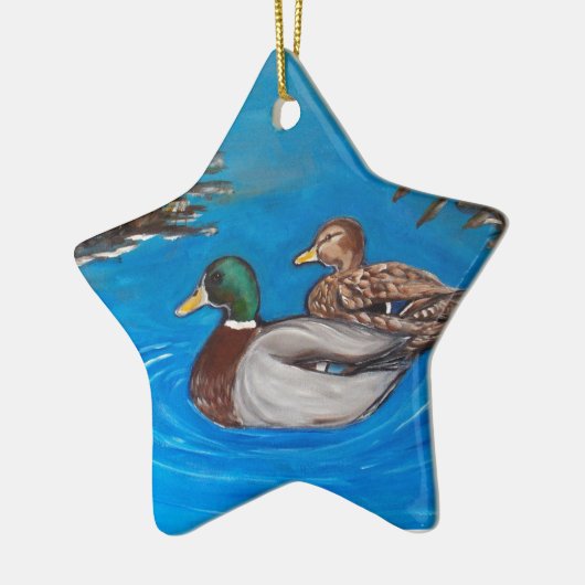 Mallards Keramik Ornament (Links)