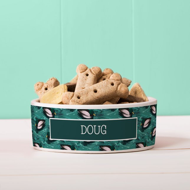 Mallards Schwimmen im Wassermuster Napf (Mallards Pattern Dog Bowl)