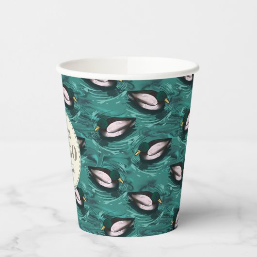 Mallards Schwimmen im Wassermuster Pappbecher (Links)