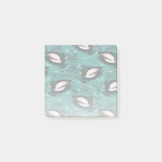 Mallards Schwimmen im Wassermuster Post-it Klebezettel (Vorderseite)