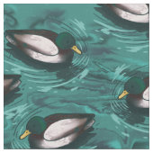 Mallards Schwimmen im Wassermuster Stoff (Nahaufnahme)