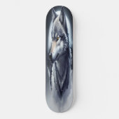 Mallastic Wolf Art, Digital Art Design Skateboard (Vorderseite)
