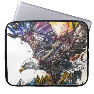 Mallesty Eagle Wasserfarbe Laptopschutzhülle