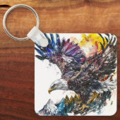 Mallesty Eagle Wasserfarbe Schlüsselanhänger (Vorderseite)