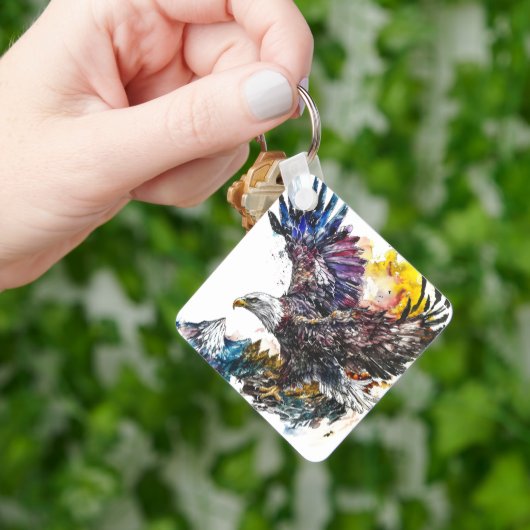 Mallesty Eagle Wasserfarbe Schlüsselanhänger (Hand)