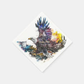 Mallesty Eagle Wasserfarbe Serviette (Ecke)