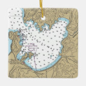 Malletts Bay VT Wasserdiagramm Keramikornament (Vorderseite)