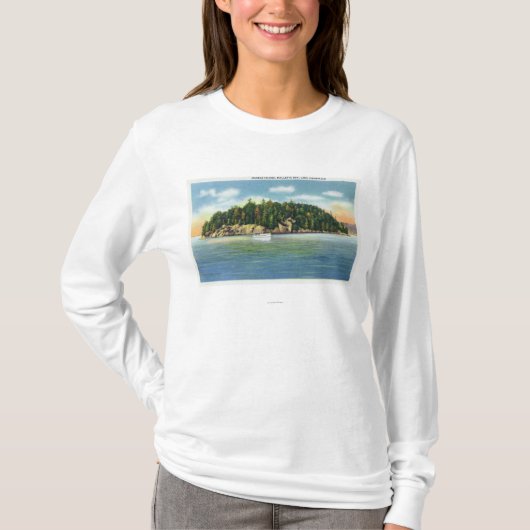 Malletts Bucht-Ansicht von Marmorinsel T-Shirt (Vorderseite)