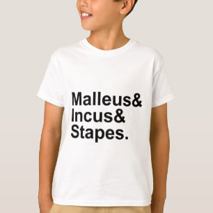Malleus Incus Stapes Drei Knochen des Nahen Oste T-Shirt