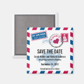 Mallorca Air Mail Wedding Save the Date Magnet (Vorderseite/Rückseite)