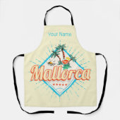 Mallorca Baleareninsel Retro Parrot Vintag Schürze (Vorderseite)