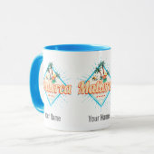 Mallorca Baleareninsel Retro Parrot Vintag Tasse (Vorderseite Links)