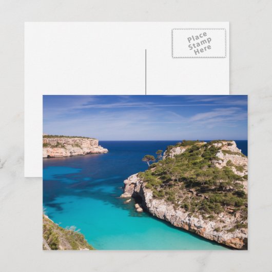 Mallorca - Cala des Moro Beach Postkarte (Vorne/Hinten)