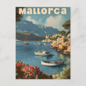 Mallorca Coastal Bliss Vintage Postkarte (Vorderseite)