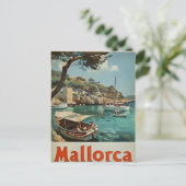 Mallorca Coastal Bliss Vintage Postkarte (Stehend Vorderseite)