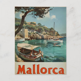 Mallorca Coastal Bliss Vintage Postkarte