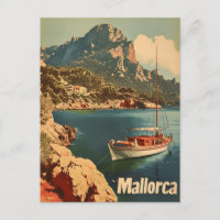 Mallorca Coastal Bliss Vintage Postkarte