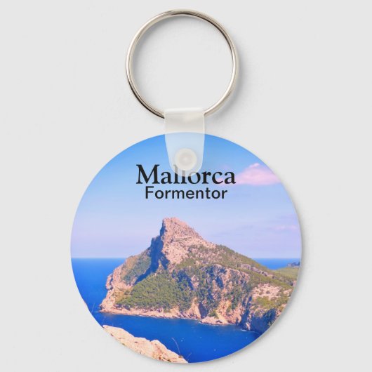 Mallorca Formentor Reise Souvenir Schlüsselanhänger (Vorderseite)