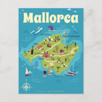 Mallorca Illustrierte Karte
