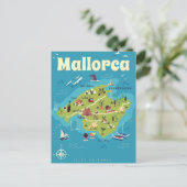 Mallorca Illustrierte Karte (Stehend Vorderseite)