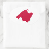 Mallorca-Karte Ovaler Aufkleber (Tasche)