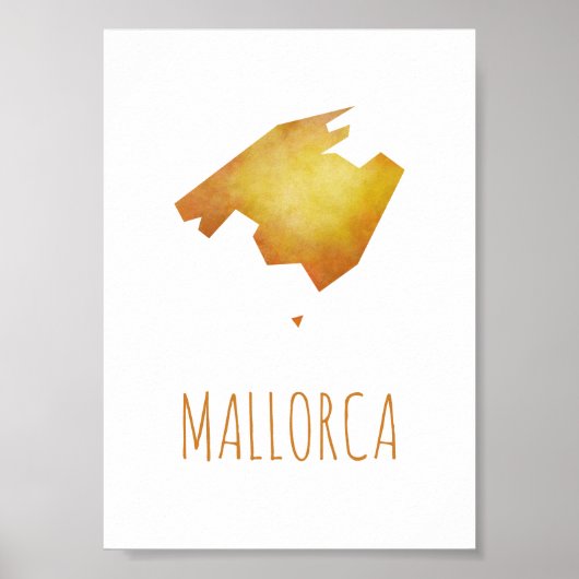 Mallorca Karte Poster (Vorne)