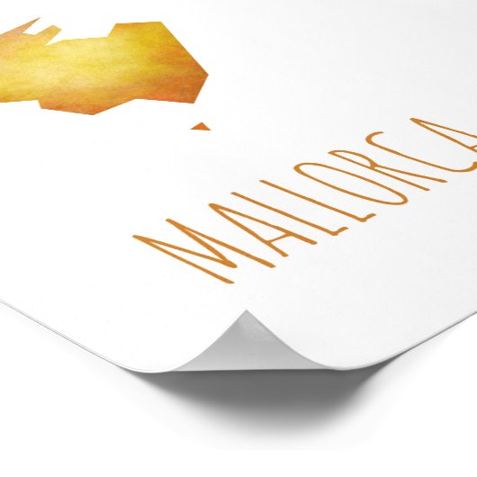 Mallorca Karte Poster (Ecke)