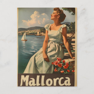Mallorca-Küste, 1950 Vintage Eleganz Postkarte