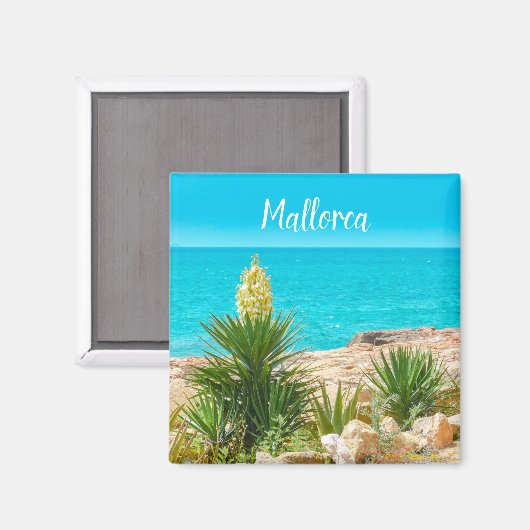 Mallorca Küste Souvenir Magnet (Vorderseite/Rückseite)