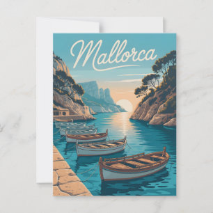 Mallorca Küste Vintag Postkarte