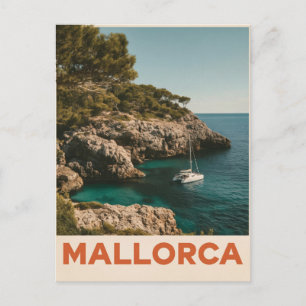 Mallorca Küsten Reise Design Postkarte
