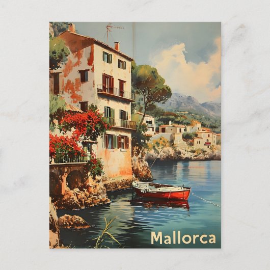 Mallorca Küstenstreifen Vintag Postkarte (Vorderseite)