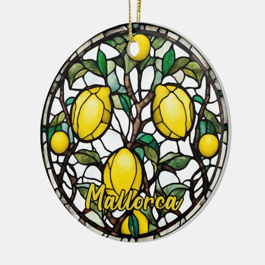 Mallorca Lemon Tree Keramik Ornament (Links)
