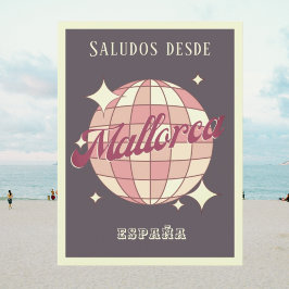 Mallorca Mallorca Spanien España retro lila Postca Postkarte