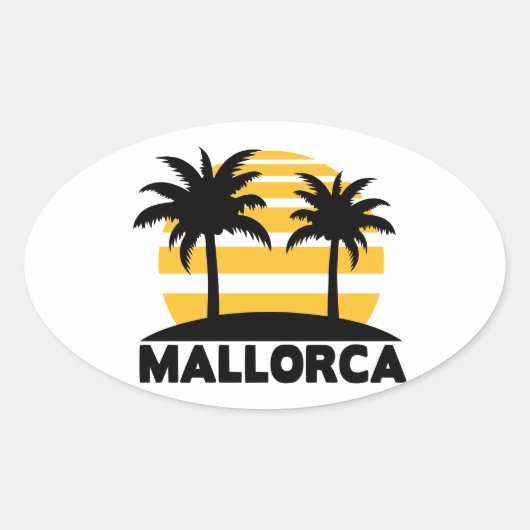 Mallorca Ovaler Aufkleber (Vorderseite)