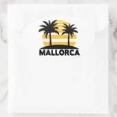 Mallorca Ovaler Aufkleber (Tasche)