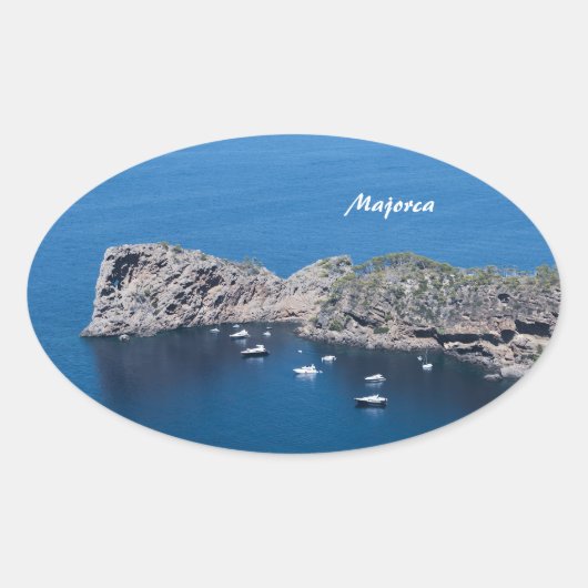 Mallorca Ovaler Aufkleber (Vorderseite)