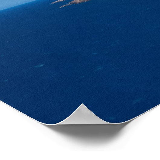 Mallorca - Panorama des Hafens von Soller Poster (Ecke)