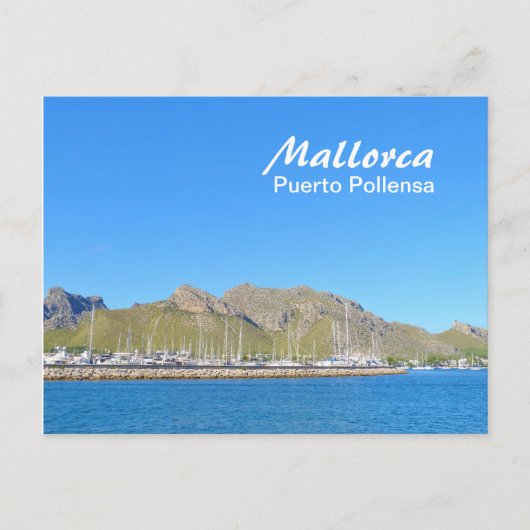 Mallorca, Puerto Pollensa - Postkarte (Vorderseite)