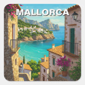 Mallorca Quadratischer Aufkleber (Vorderseite)