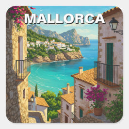 Mallorca Quadratischer Aufkleber