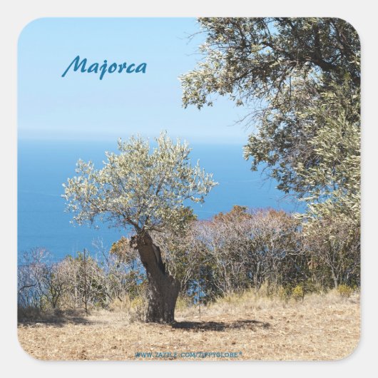 Mallorca Quadratischer Aufkleber (Vorderseite)