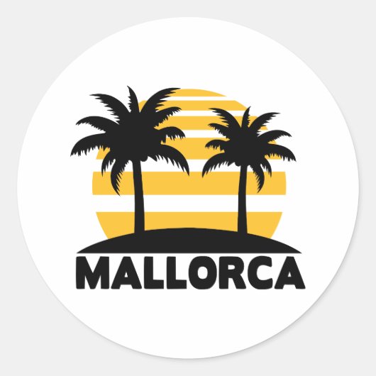 Mallorca Runder Aufkleber (Vorderseite)