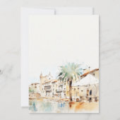 Mallorca Spanien Aquarell Landschaft Geburtstag Einladung (Rückseite)