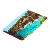 Mallorca Spanien Aquarell Panorama Landschaft Magnet (Linke Seite)