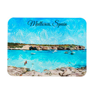 Mallorca Spanien Balearische Insel Aquarell Magnet