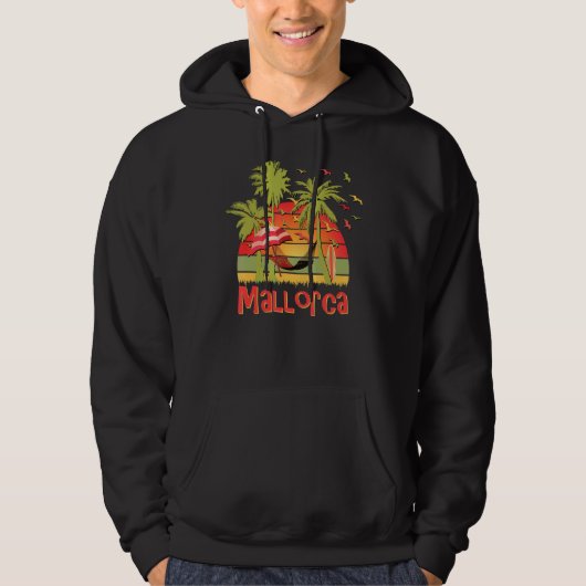 Mallorca Spanien Beach Hammock Sunset Hoodie (Vorderseite)