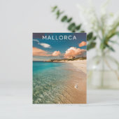 Mallorca, Spanien Beach Travel Postkarte (Stehend Vorderseite)