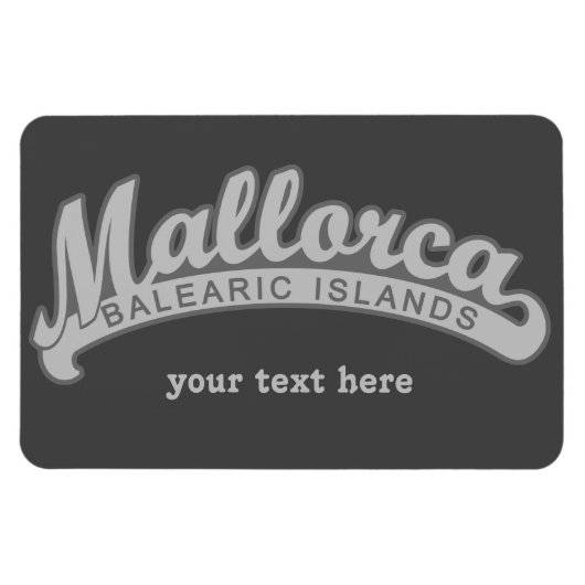 MALLORCA Spanien - benutzerdefinierter Text- und F Magnet (Horizontal)