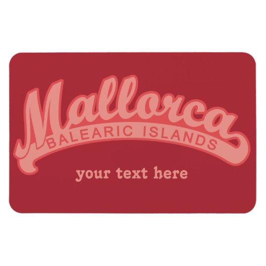 MALLORCA Spanien - benutzerdefinierter Text- und F Magnet (Horizontal)